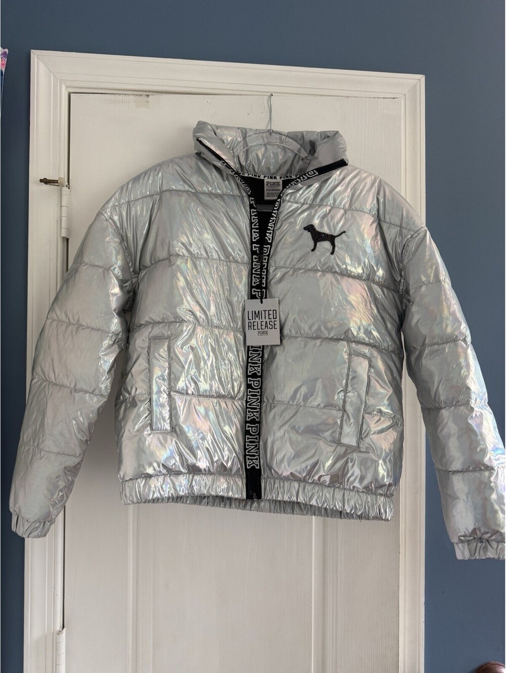 Victoria's Secret PINK Shanghai 2017 Fashion Show Metallic Puffer Jacket Size XS